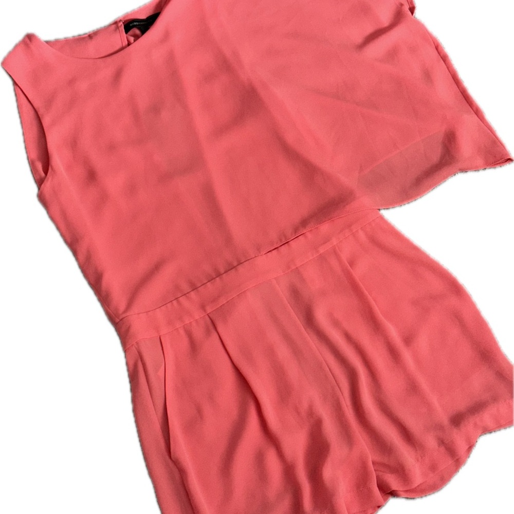BCBG Chic Coral Romper